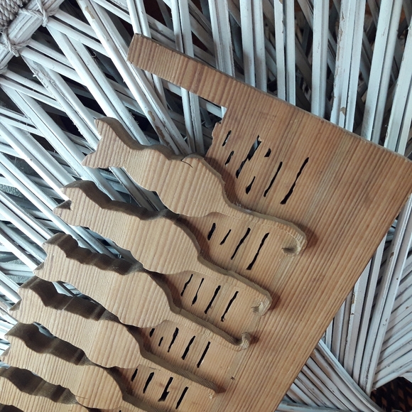 Wooden Cat Wall Decor Fence Wood Block Kitties - Picture 12 of 15